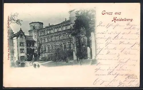 AK Heidelberg / Neckar, Der Schlossshof