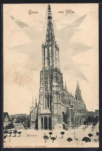 AK Ulm / Donau, Blick auf das Münster