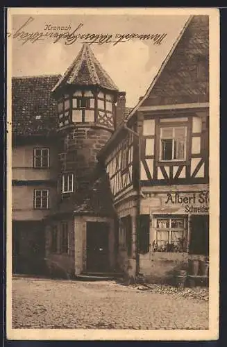 AK Kronach / Bayern, Historische Ecke beim Kronachhaus