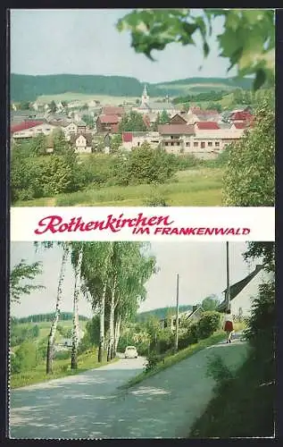 AK Rothenkirchen im Frankenwald, Teilansicht mit Kirche