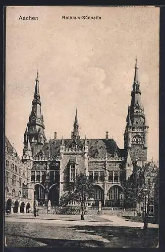 AK Aachen, Südseite vom Rathaus