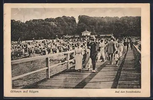 AK Göhren auf Rügen, Strandpartie von der Nordbrücke