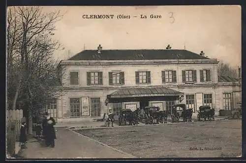 AK Clermont, La Gare, Bahnhof