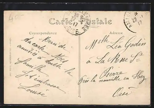 AK Saint-Just-en-Chaussee /Oise, Vue Generale de la Gare