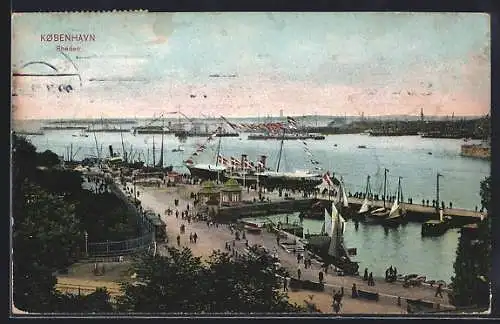 AK Kobenhavn, Rheden, Dampfer, Segelboote