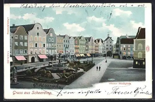 AK Schaerding, Partie am Oberen Stadtplatz