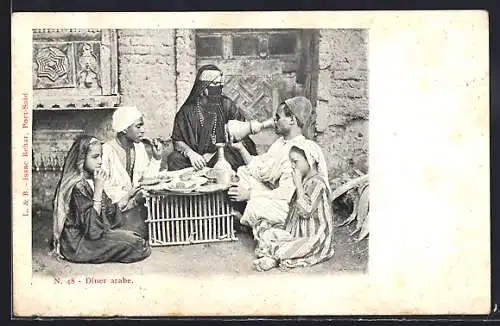 AK Diner arabe, arabische Volkstypen