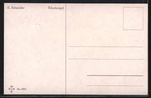 Künstler-AK Schutzengel am Ufer