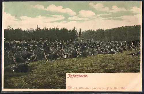 AK schweizer Infanterie bei Rast im Felde
