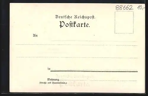 Künstler-AK K. Mutter: Überlingen / Bodensee, Strasse mit Torbogen und Panorama des Ortes