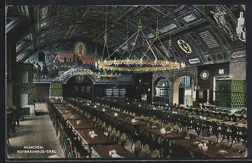AK München, Festsaal im Hofbräuhaus