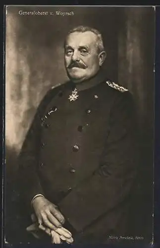 AK Generaloberst von Woyrsch, Portrait im stehen in Uniform mit Orden
