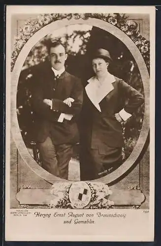 AK Ernst August Herzog von Braunschweig mit seiner Gemahlin