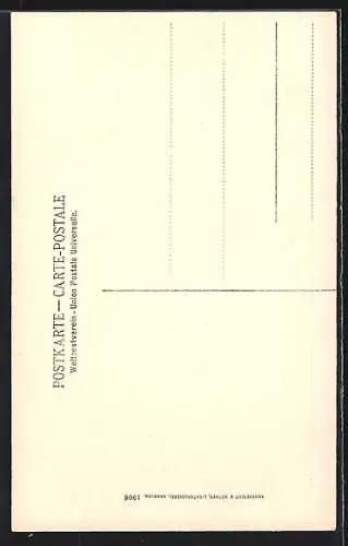 AK Hamburg-Neustadt, Ernst Georg Sonnin, Erbauer der Michaeliskirche blickt zu seinem Werk