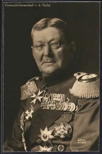 AK Generalfeldmarschall von der Goltz in Uniform mit Epauletten