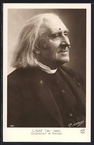 AK Porträt Komponist u. Pianist Franz Liszt