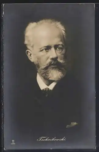 AK Komponist Tschaikowski, Portrait im Anzug