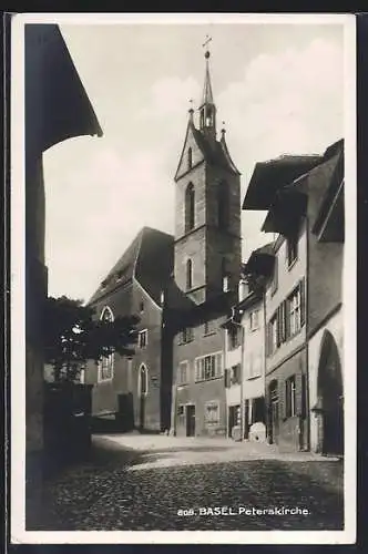 AK Basel, Partie an der Peterskirche