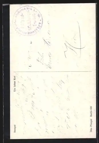 AK Fräulein mit Panamahut