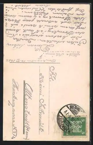 AK Frechdachs, Kleiner Junge raucht Tabakpfeife