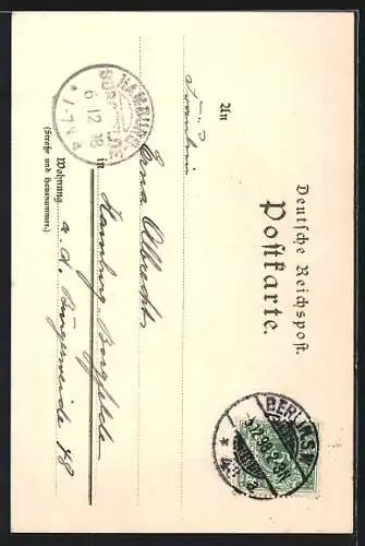 Künstler-AK Berlin, Kgl. Schloss, Aussenansicht