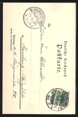 Künstler-AK Heinrich Kley: Berlin, Rathausturm m. Wappen