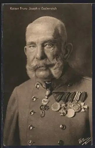 AK Kaiser Franz Josef I. von Österreich in Uniform mit Orden