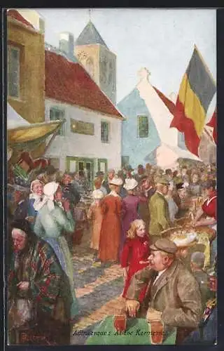 Künstler-AK Adinkerque, At the Kermesse