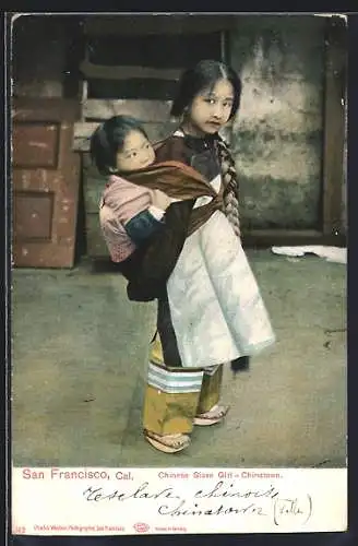 AK San Francisco, CA, Chinese Slave Girl in Chinatown