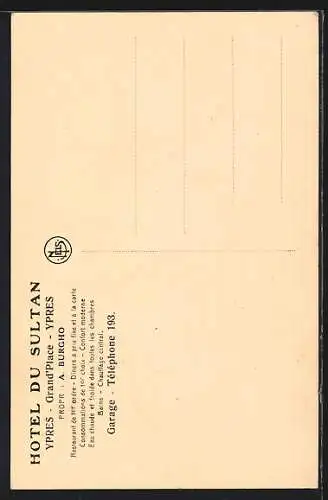AK Ypres, Hotel Du Sultan