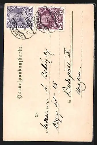 Künstler-Lithographie H. Junker: Wien, Kapuzinerkirche, Kaiserl. Gruft