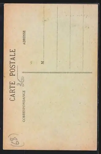 AK Thann, Faubourg du Rhin, bombardé par les Allemands