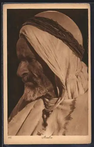AK Araber mit typischem Kopftuch