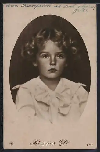 AK Kronprinz Otto von Österreich, Portrait im Rahmen