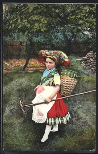 AK Kind in spreewälder Tracht