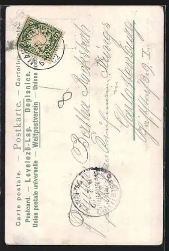 Lithographie Turner mit Wappen am Pauschenpferd