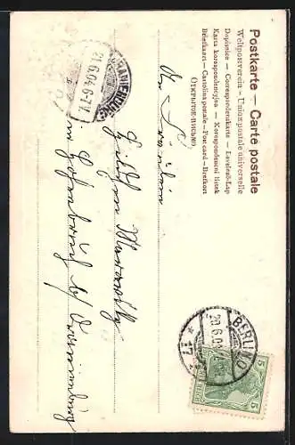 AK Liebe!, Herz aus Blumen, Die Liebe ist die höchste Lust..., Allegorie