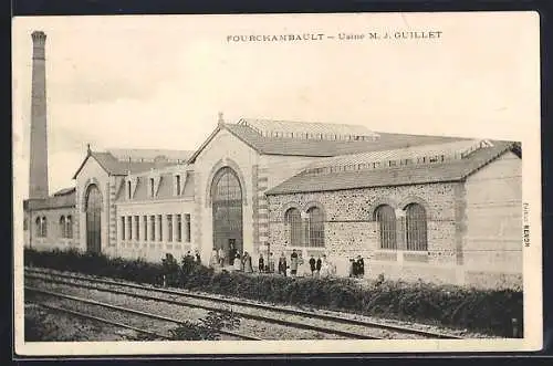 AK Fourchambault, Usine M. J. Guillet et chemin de fer à proximité