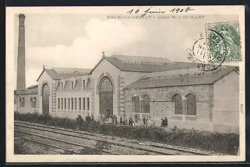 AK Fourchambault, Usine M. J. Guillet et voie ferrée adjacente