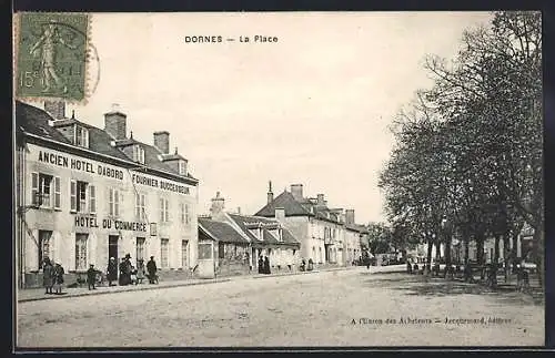 AK Dornes, La Place avec l`Ancien Hôtel Daboro et Hôtel du Commerce