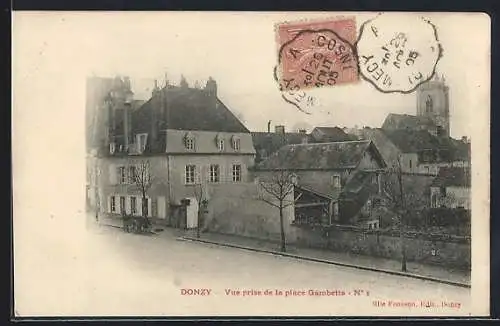 AK Donzy, Vue prise de la place Gambetta