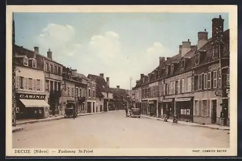 AK Decize, Faubourg St-Privé avec Casino et bâtiments historiques