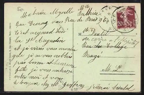 AK Cosne, La Rue de Paris animée par des passants et des commerces