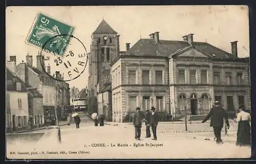 AK Cosne, La Mairie, Église St-Jacques