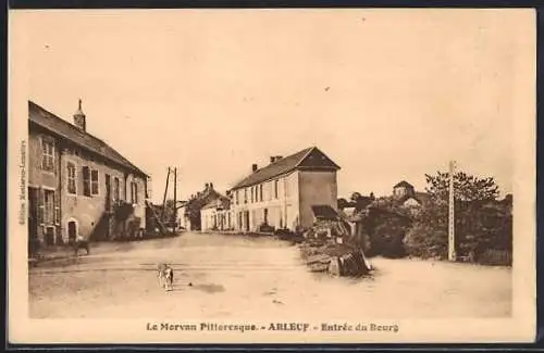 AK Arleuf, Entrée du Bourg dans le Morvan pittoresque