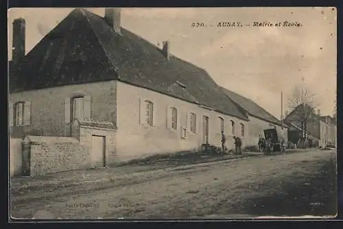AK Aunay, Mairie et École