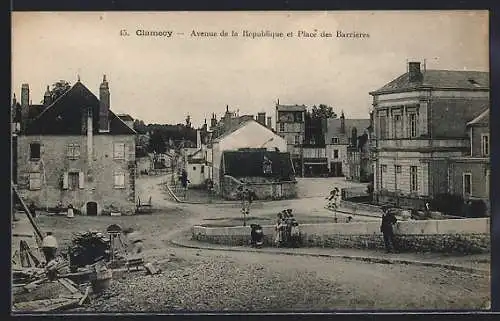 AK Clamecy, Avenue de la République et Place des Barrières