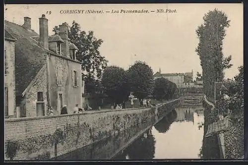 AK Corbigny, Les Promenades le long du canal