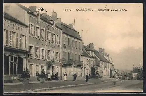 AK Corbigny, Quartier de la Gare