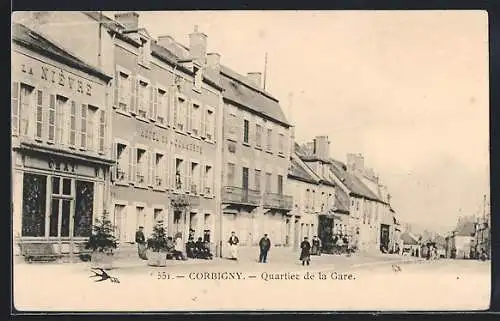 AK Corbigny, Quartier de la Gare